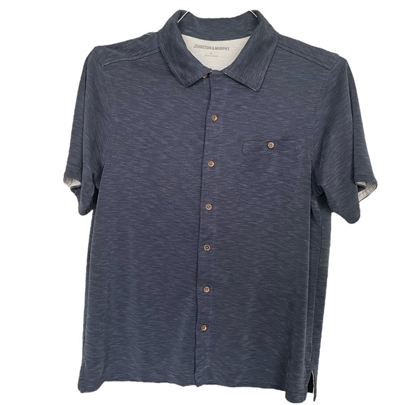 Johnston and Murphy Men’s Short Sleeve Button Down Small - Picture 1 of 7